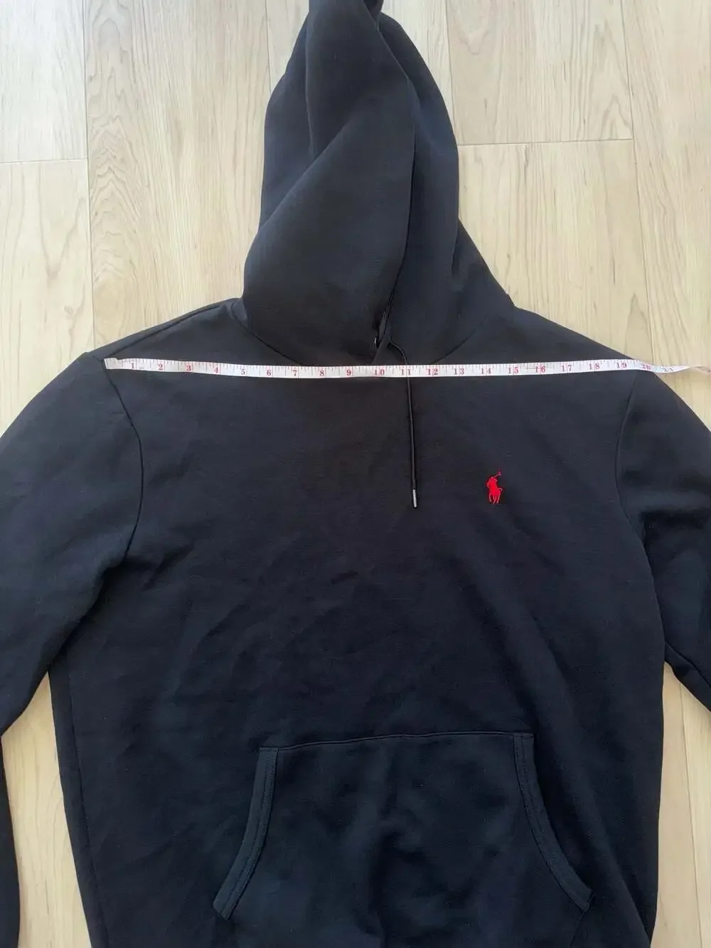 Polo Ralph Lauren Men's Double Knit Fleece Hoodie in Black - Picture 4 of 6